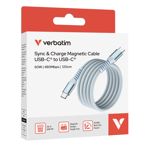 MD_VERB31852 Verbatim - Cavo USB-C to USB-C - Blu - 31852 - 100cm - immagine 1