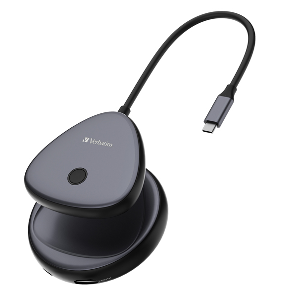 MD_VERB32147 Verbatim - Share My Screen 4K USB-C Wireless Display Adapter con Hub WDA-02 - 32147 - immagine 1