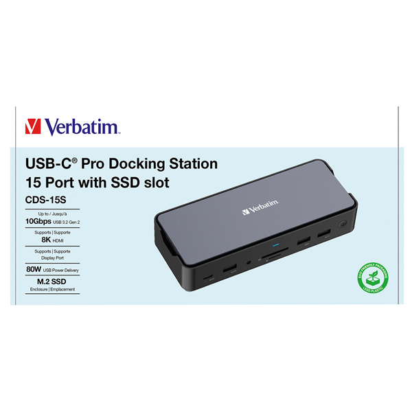 MD_VERB32173 Verbatim - USB-C Pro Docking Station 15 Port - 32173 - immagine 1