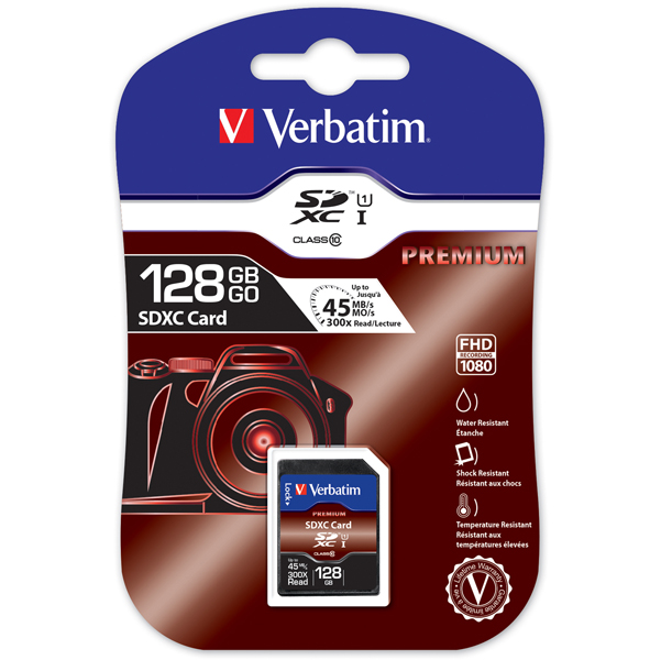 44023 SDHC Card 32GB Class 6 ol Vertbatim - Scheda SDHC Premium SDXC Class 10/UHS-1 - 44025 - 128GB - immagine 1