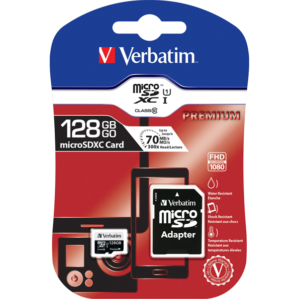 44023 SDHC Card 32GB Class 6 ol Verbatim - Micro SDHC Classe 10 fino a 45mb/sec - 44085 - 128GB - immagine 1
