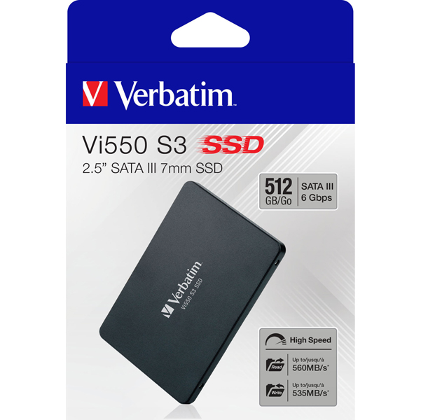 MD_VERB49352 Verbatim - SSD Interno Vi550 SATA III 2.5'' SSD - 49352 - 512GB - immagine 1