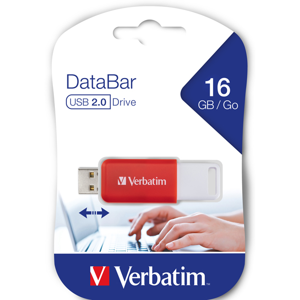 MD_VERB49453 Verbatim - Chiavetta USB - Rosso - 49453 - 16 GB - immagine 1