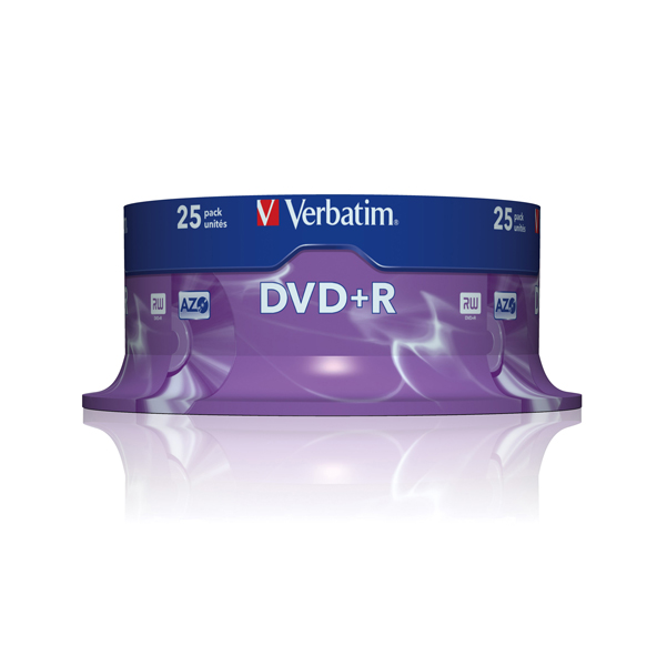 MD_VERBDVDR4716S Verbatim - Scatola 25 DVD+R - serigrafato - 43500 - 4,7GB - immagine 1
