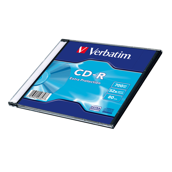 MD_VERCDP70048SLS Verbatim - Scatola 200 CD-R DataLife Single Pack - slim case - serigrafato - 1x-48x - 43347 - 700MB - immagine 1