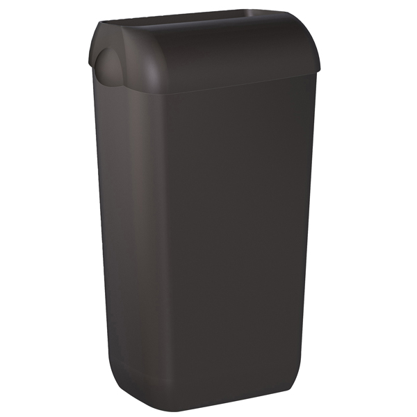 MD_103780 Cestino gettacarte EColored - con coperchio - 33,5 x 22,5 x 54,5 cm - vesuvian black - Mar Plast - immagine 1