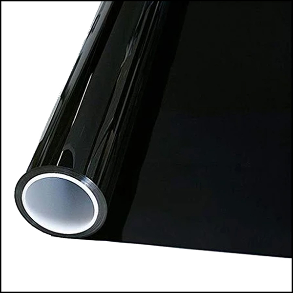 MD_105364 Pellicola adesiva - 50 cm x 10 m - protezione UV alta - trasparenza medio bassa - riflettente/nero - Patifix - immagine 1