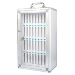 Armadietto portacellulare - 36 posti - 29 x 19 x 50 cm - grigio - Iternet - immagine 2