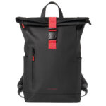 Zaino Roll-top Drop2Go - 30 x 42 x 14 cm - gomma - nero - In Tempo - immagine 2