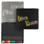 Matite colorate triangolare Black Edition - colori assortiti - Faber-Castell - conf.24 pezzi - immagine 2
