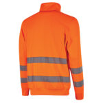 Felpa alta visibilità Felis - mezza zip - taglia XL - arancio fluo - U-Power - immagine 2