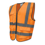 Gilet alta visibilità GILPOCK - poliestere riciclato - taglia XXL - arancio fluo - Deltaplus - immagine 2
