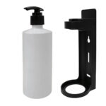 Dispenser Nenya - con supporto murale - 6,5 x 7,1 x 18,2 cm - 300 ml - ABS - nero - Medial International - immagine 2