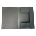 Cartella 3 lembi con elastico - A4 - dorso piatto - grigio scuro - BM - immagine 2