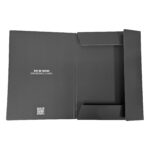 Cartella 3 lembi con elastico - A4 - dorso 1 cm - grigio scuro - BM - immagine 3