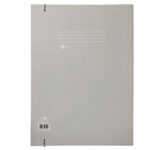 Cartella 3 lembi con elastico - A4 - dorso 1 cm - grigio chiaro - BM - immagine 2