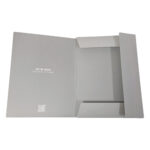 Cartella 3 lembi con elastico - A4 - dorso 1 cm - grigio chiaro - BM - immagine 3