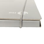 Cartella 3 lembi con elastico - A4 - dorso 1 cm - grigio chiaro - BM - immagine 4