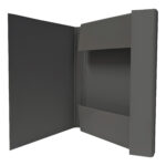 Cartella progetto con elastico - 25 x 34 cm - dorso 3 cm - grigio scuro - BM - immagine 2