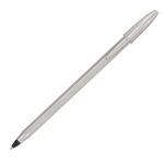 Penna sfera Cristal Glacè - 1.0 mm - inchiostro nero - fusto argento - Bic - conf. 20 pezzi - immagine 3