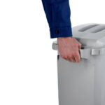 Bidone DURABIN - con maniglie - senza coperchio - 60 L - 59 x 60 x 28,2 cm - PP - grigio -  Durable - immagine 6