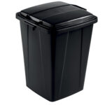 Bidone DURABIN - con maniglie - senza coperchio - 90 L - 52 x 61 x 49 cm - PP - nero - Durable - immagine 2