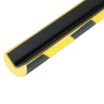 Profilo paracolpi C25R - magnetico - per superfici angolari - forma arrotondata - giallo/nero - 1 m - Durable - immagine 2
