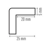 Profilo paracolpi C20 - magnetico - per superfici angolari - forma squadrata - giallo/nero - 1 m - Durable - immagine 2