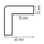 Profilo paracolpi C35 - magnetico - per superfici angolari - forma squadrata - giallo/nero - 1 m - Durable - immagine 3