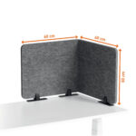 Pannello divisorio da scrivania EFFECT - feltro - pieghevole - 1,2 m - Durable - immagine 2