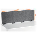 Pannello divisorio da scrivania EFFECT - feltro - pieghevole - 1,6 m - Durable - immagine 2