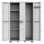 Armadio CAB102A sequoia - 3 ante - 102 x 39 x 172 cm - plastica - grigio - Terry - immagine 3