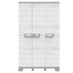 Armadio CAB102A sequoia - 3 ante - 102 x 39 x 172 cm - plastica - grigio - Terry - immagine 4