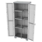 Armadio CAB2680 sequoia - 2 ante - 68 x 39 x 172 cm - plastica - grigio - Terry - immagine 2