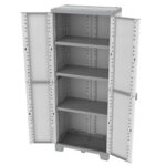 Armadio CAB2680 sequoia - 2 ante - 68 x 39 x 172 cm - plastica - grigio - Terry - immagine 3