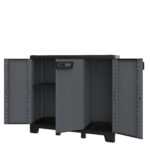 Armadio CAB102B ardesia - 3 ante - 102 x 39 x 93,5 cm - plastica - nero - Terry - immagine 2