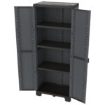 Armadio CAB2680 ardesia - 2 ante - 68 x 39 x 172 cm - plastica - nero - Terry - immagine 2