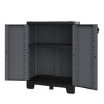 Armadio CAB680 ardesia - 2 ante - 68 x 39 x 93,5 cm - plastica - nero - Terry - immagine 2