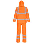 Completo antipioggia HiVi - ripiegabile - impermeabile - L - arancione fluo - Portwest - immagine 2