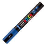 Marcatore a base d'acqua Uni Posca PC5MBR - punta brush 1.0 - 4.0mm - blu  - Uni Mitsubishi - immagine 2