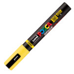 Marcatore a base d'acqua Uni Posca PC5MBR - punta brush 1.0 - 4.0mm - giallo  - Uni Mitsubishi - immagine 2