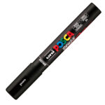 Marcatore a base d'acqua Uni Posca PC5MBR - punta brush 1.0 - 4.0mm - nero - Uni Mitsubishi - immagine 2