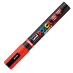 Marcatore a base d'acqua Uni Posca PC5MBR - punta brush 1.0 - 4.0mm - rosso - Uni Mitsubishi - immagine 2