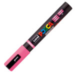 Marcatore a base d'acqua Uni Posca PC5MBR - punta brush 1.0 - 4.0mm - rosa - Uni Mitsubishi - immagine 2