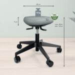 Sgabello Active - con ruote - grigio - Leitz - immagine 3