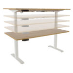 Scrivanie motorizzate - 140 x 80 x 116 cm  - quercia - Rocada - immagine 2
