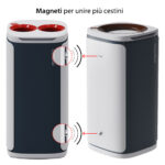 Cestino gettacarte Wastee - per raccolta differenziata - 60 L - Marrone/organico - Kobra - immagine 3