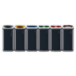 Cestino gettacarte Wastee - per raccolta differenziata - 60 L - Marrone/organico - Kobra - immagine 5