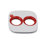 Cestino gettacarte Wastee - per raccolta differenziata - 60 L - Rosso/metallo - Kobra - immagine 4