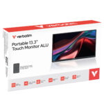 Monitor portatile - 13.3" - WUXGA Touch ALU con Wireless - Power bank incluso 5000mAh - Verbatim - immagine 4